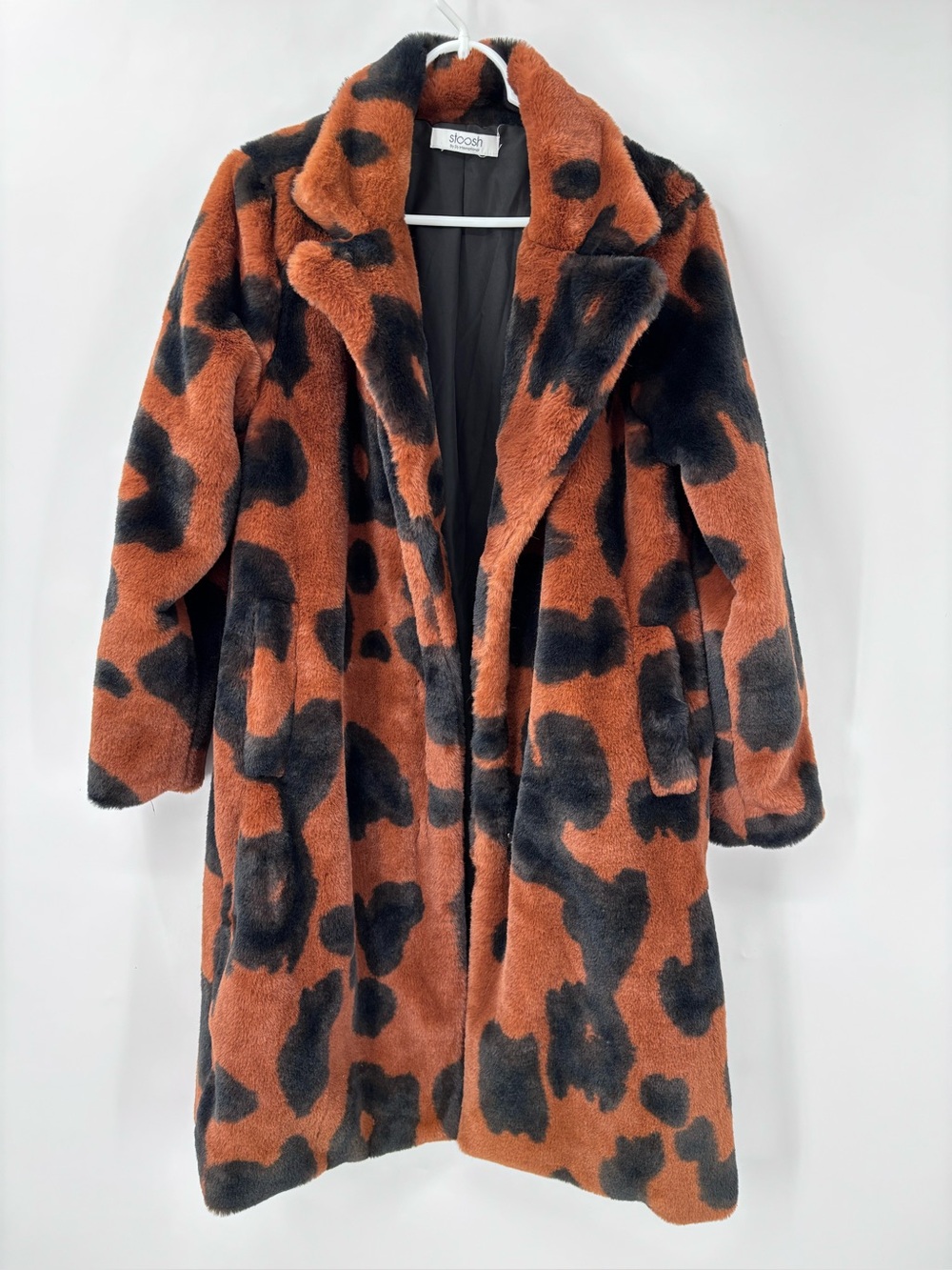 Stoosh Rust and Black Leopard Teddy Coat - Picture 3 of 11